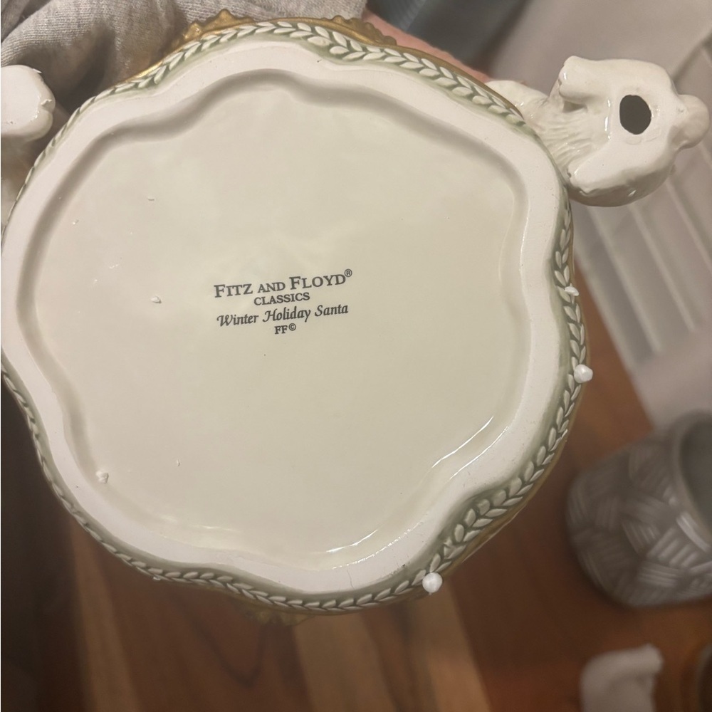 NEW Fitz and Floyd Classics Ceramic Bowl Classic Holiday Santa - Picture 4 of 4
